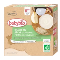 Babybio Brassé Gourdes Bio Dès 6 mois 4x85g