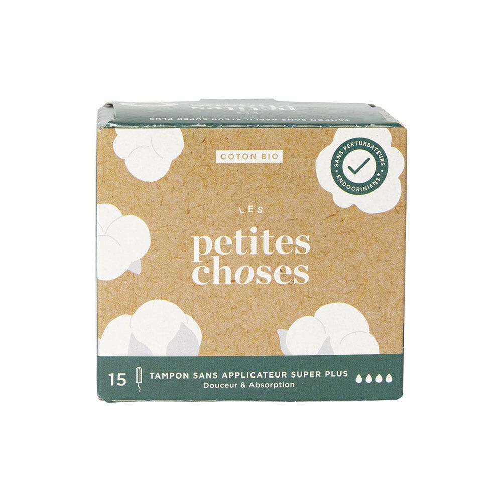 Les Petites Choses Tampons Flux Super Plus Sans Applicateurs Coton Bio x15