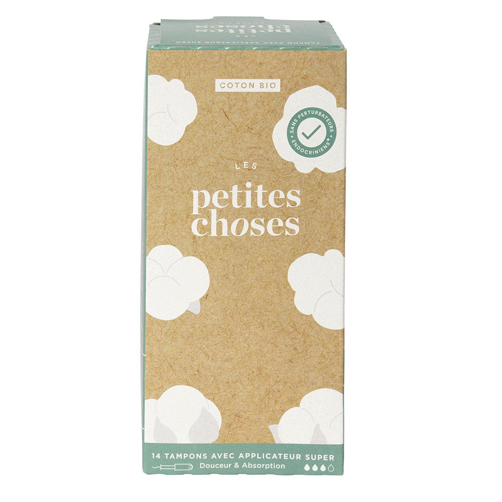 Les Petites Choses Tampons Flux Super Avec Applicateurs Coton Bio x4