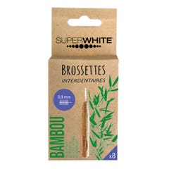 Superwhite Brossettes interdentaires en Bambou x8