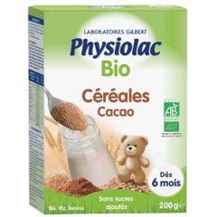 Physiolac Cereales Cacao Bio Des 6 Mois Bio 200g