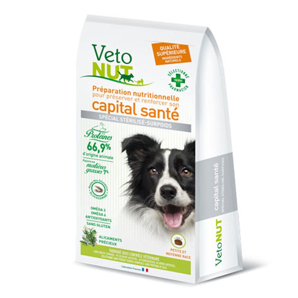 Vetonut Chien Croquettes Spécial stérilisé et/ou surpoids 2,5kg