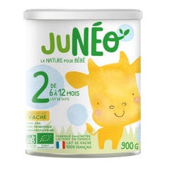 Juneo Lait de suite 2eme age au lait de vache Bio De 6 à 12 mois 900g
