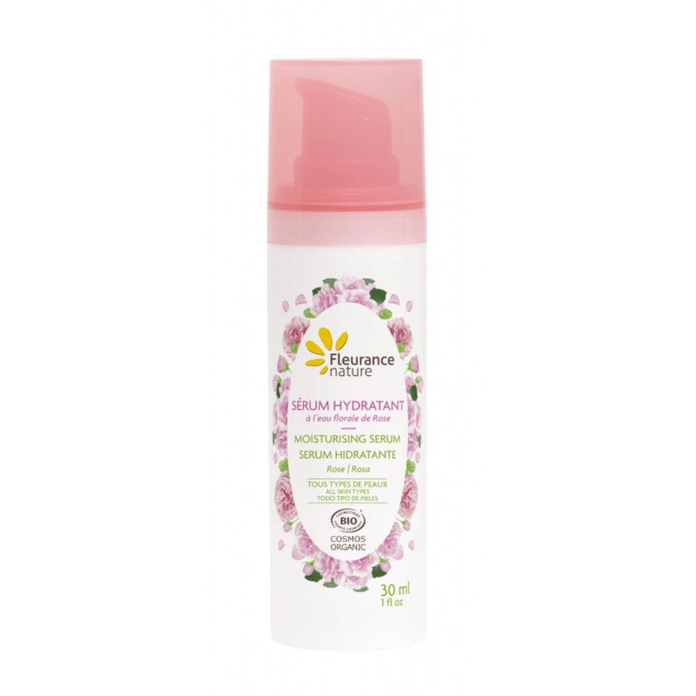 Fleurance Nature Serum Hydratant A L'Eau Florale De Rose Bio Tous types de peaux 30ml