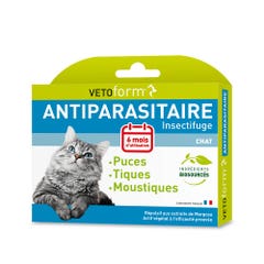 Vetoform Chat Pipettes Antiparasitaire 6x1ml