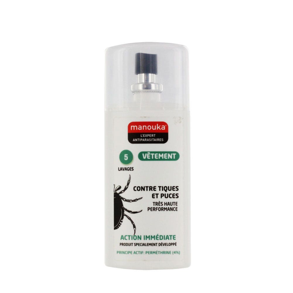Manouka Spray Vêtements Anti-tiques et puces 75ml