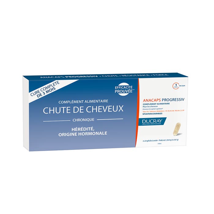 Chute De Cheveux Chronique 3x30 gélules Anacaps Progressiv Ducray