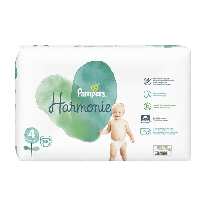 Pampers Harmonie Couches Taille 4 9 à 14kg x66