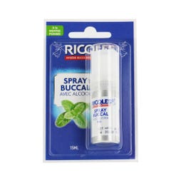 Ricqles Spray Buccal Menthe Poivree avec alcool 15ml