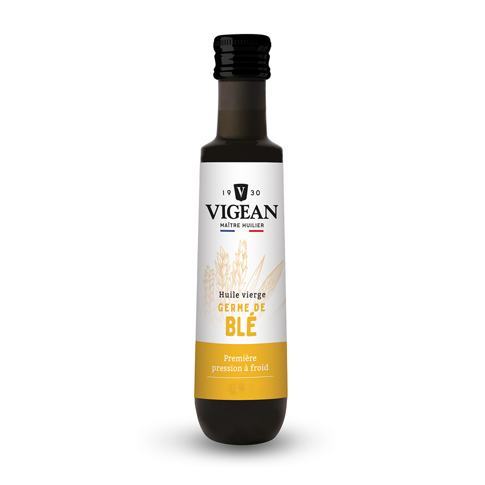 Huilerie Vigean Huiles vitalité Lin & Composées Huile de Germe de blé vierge 50cl