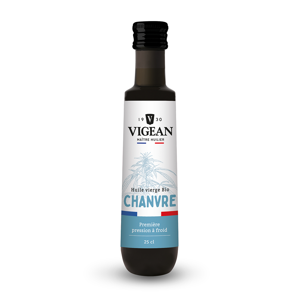 Huilerie Vigean Huiles vitalité Graines & Fruits Huile de Chanvre Bio France 25cl