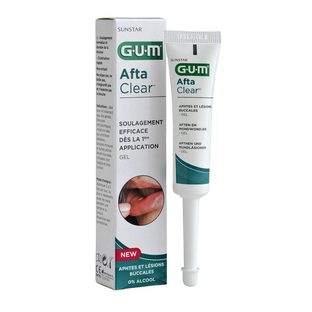 Gum AftaClear Gel Aphtes et lésions buccales 10 ml