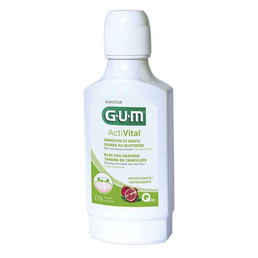 Gum ActiVital Bain De Bouche Gencives Et Dents Saines Au Quotidien Q10 300ml