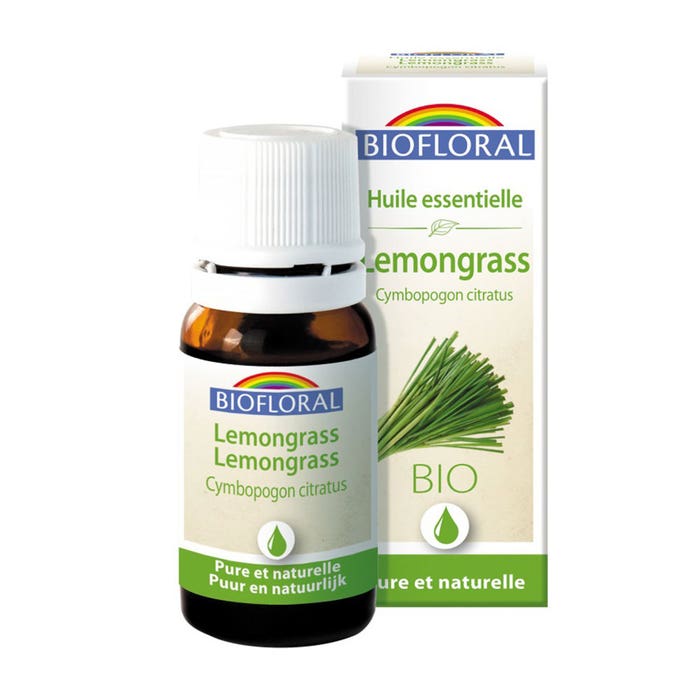 Huile essentielle Lemongrass cymbopogon Bio 10ml Biofloral