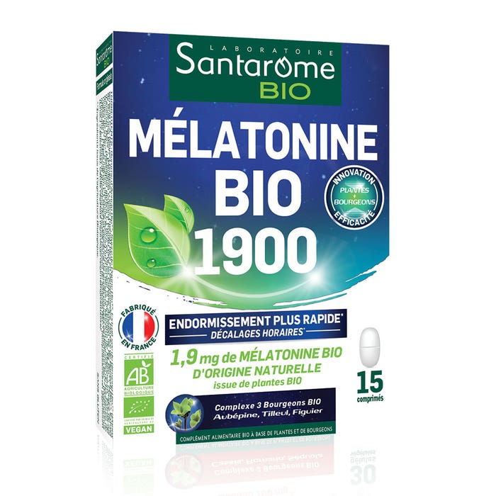 Santarome Mélatonine Bio 15 comprimés
