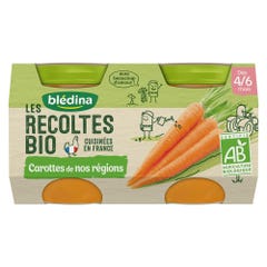 Blédina Petits pots repas legumes bio Les Recoltes Bio De 4 à 6 mois 2x130g