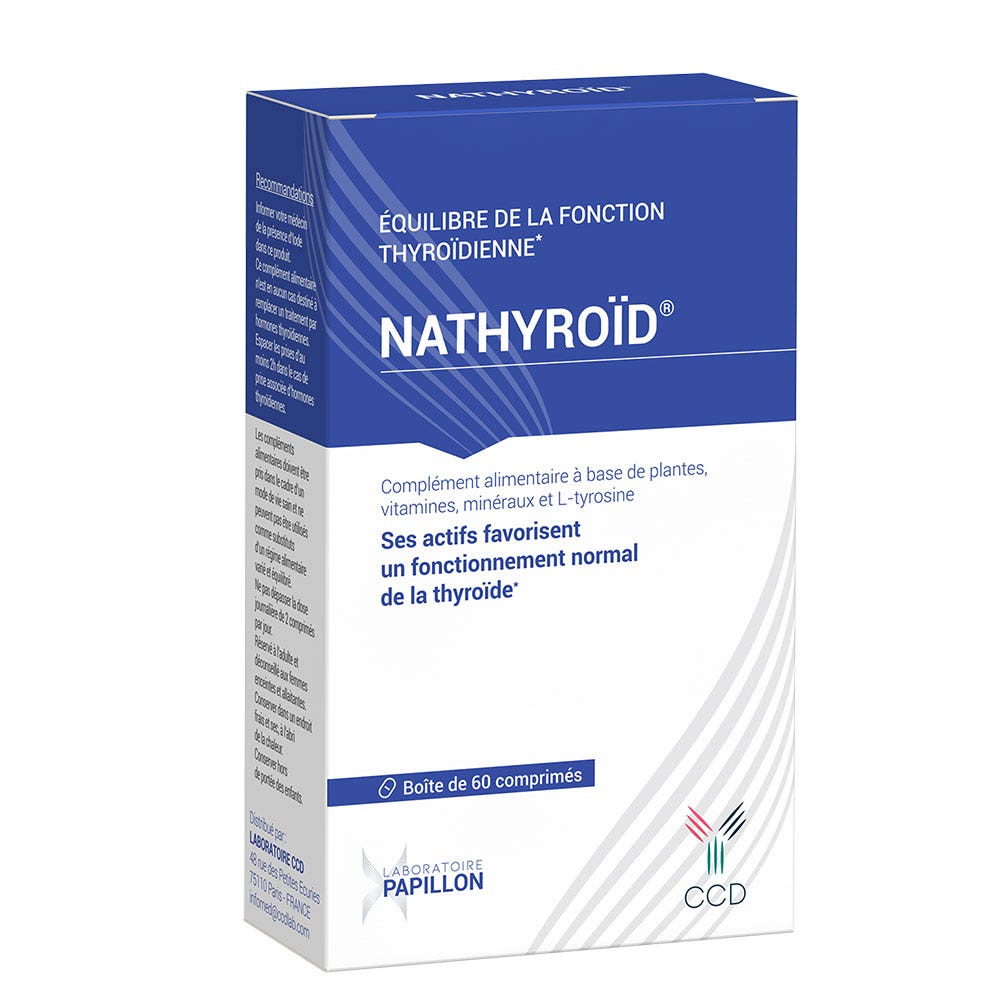 Ccd Nathyroïd Equilibre de la fonction thyroïdienne 60 comprimés