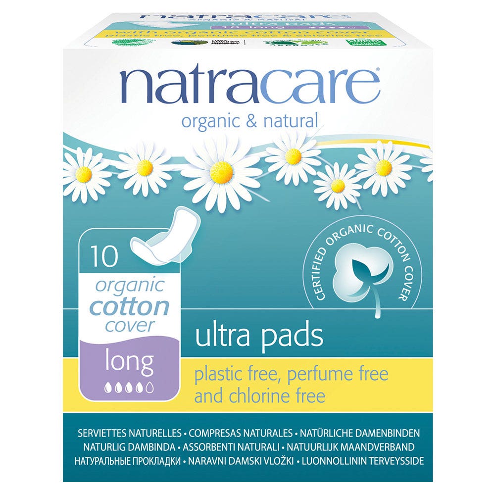 Natracare Serviettes Naturelles Ultra Long Boite De 10