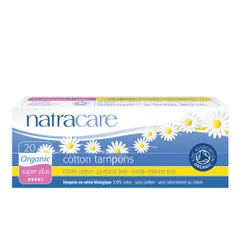 Natracare Tampons Bio Sans Applicateur Super+ Boite De 20