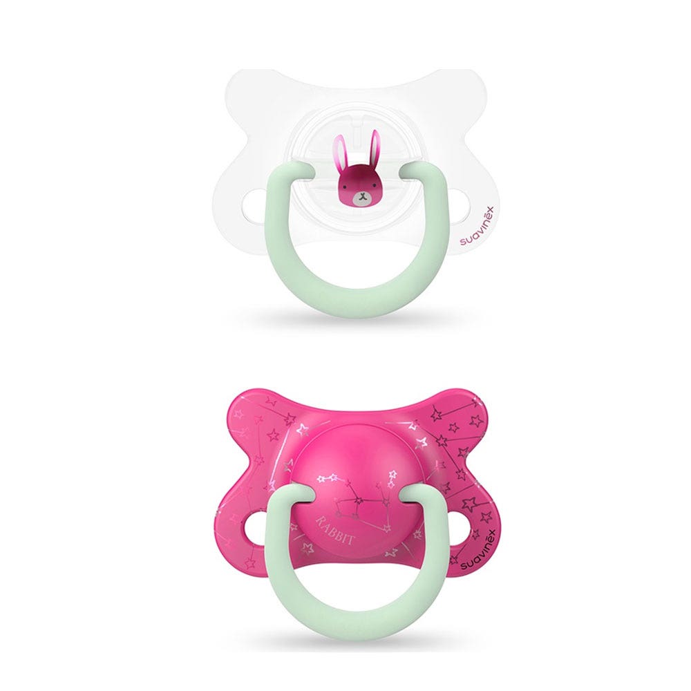 Suavinex Night & Day Sucette Anatomique Reversible De 2 a 4 mois x2