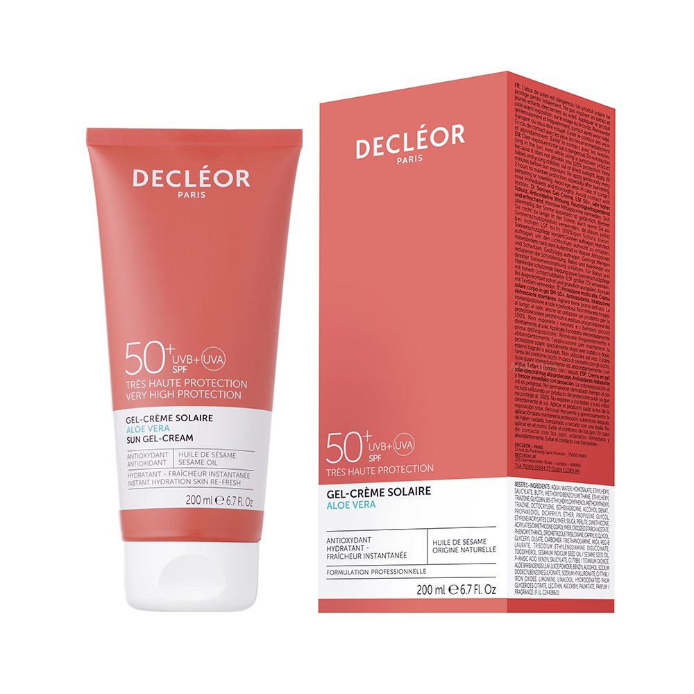 Decléor Aloe Vera Gel-Crème solaire hydratant antioxydant SPF 50+ 200ml