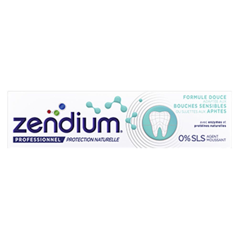 Zendium Dentifrice Formule Douce Bouches Sensibles Ou Sujettes Aux Aphtes 75ml