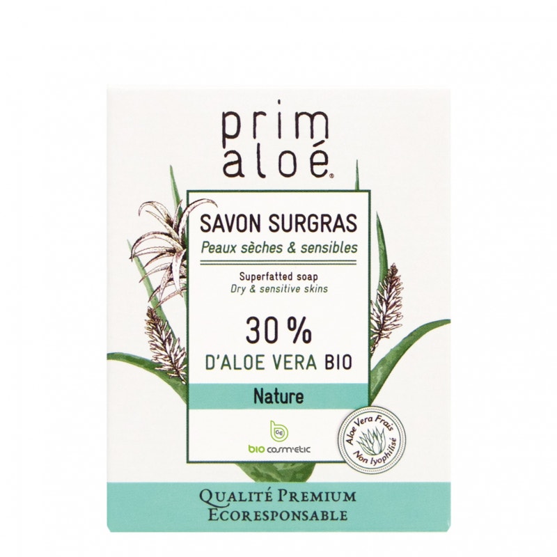Prim Aloe Savon Surgras 30% Aloe Vera Frais Et Bio Primaloe 100g