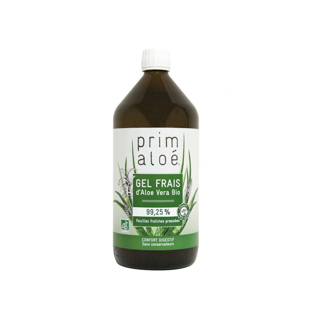 Prim Aloe Gel Frais A Boire Aloe Vera Bio 99.25 % Label Caae 1l