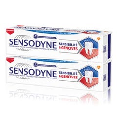 Sensodyne Dentifrice Gencives Et Sensibilites A La Menthe 2x75ml