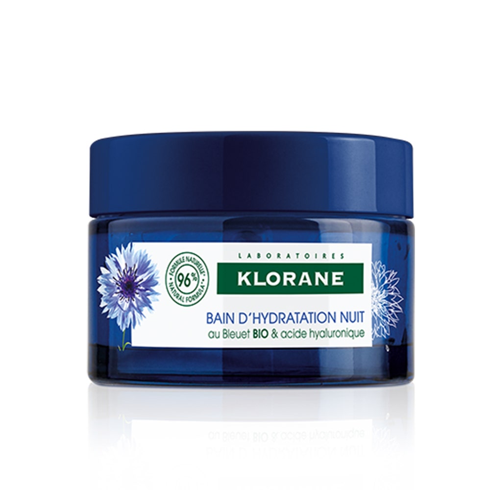 Klorane Bleuet Bain D'hydratation Nuit Bio et acide hyaluronique 50ml
