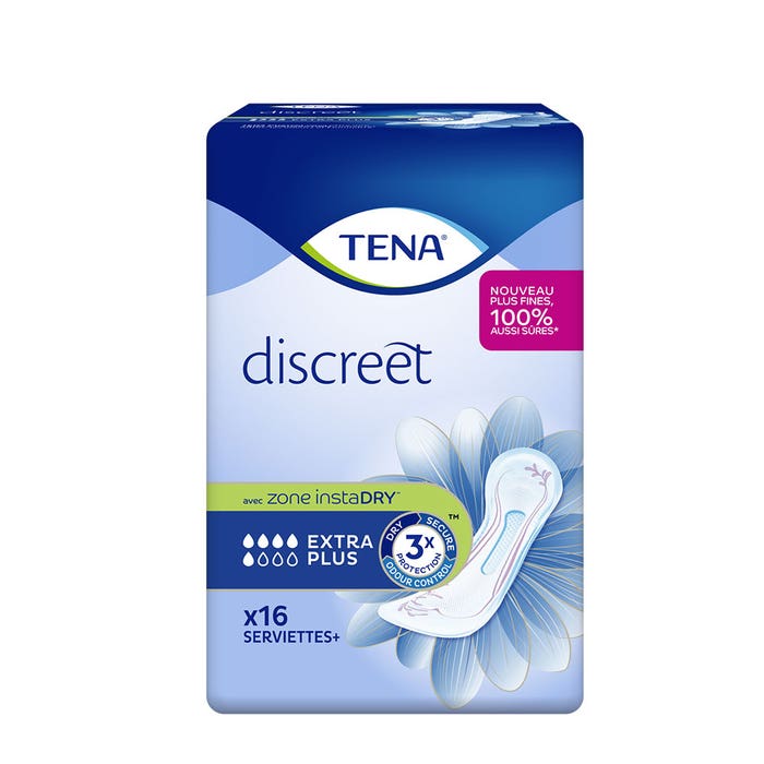 Tena Discreet Protection pour fuites urinaires Femme Extra Plus x16