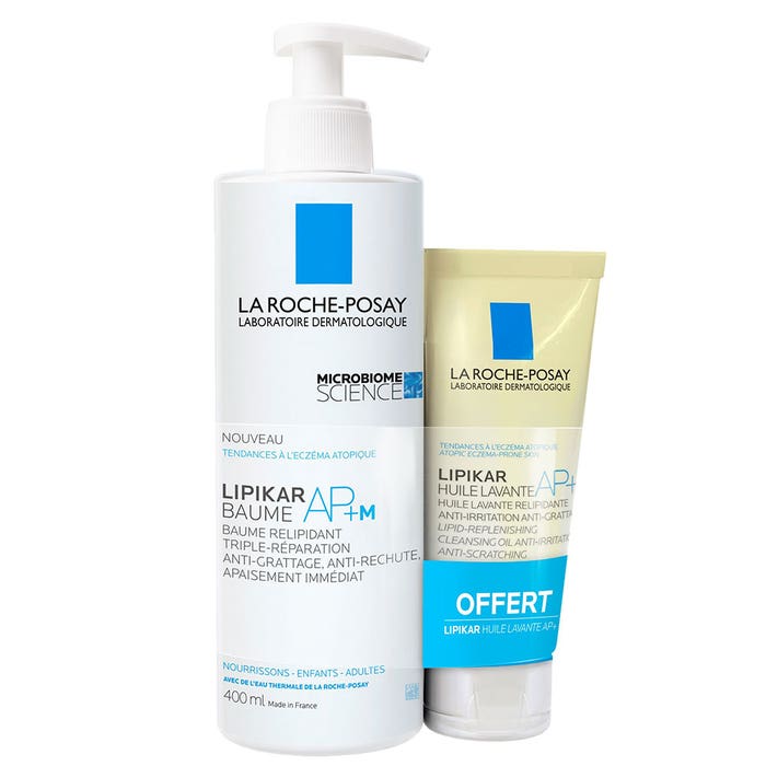 Baume AP+M + Huile Lavante AP+ Offerte peau tendance eczema atopique 400ml + 100ml Lipikar La Roche-Posay