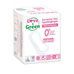 MAXI NORMAL 16 serviettes Anti-irritations Love&Green