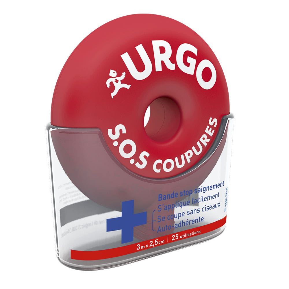 Urgo Sos Coupures Bande Stop Saignement 3m x 2,5cm