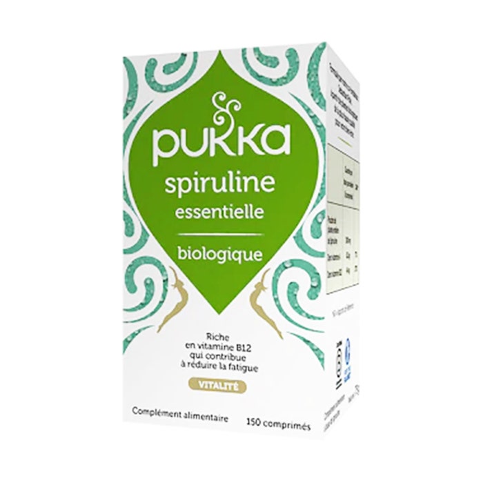 Complément alimentaire Vitalité - spiruline essentielle x 150 comprimés Pukka