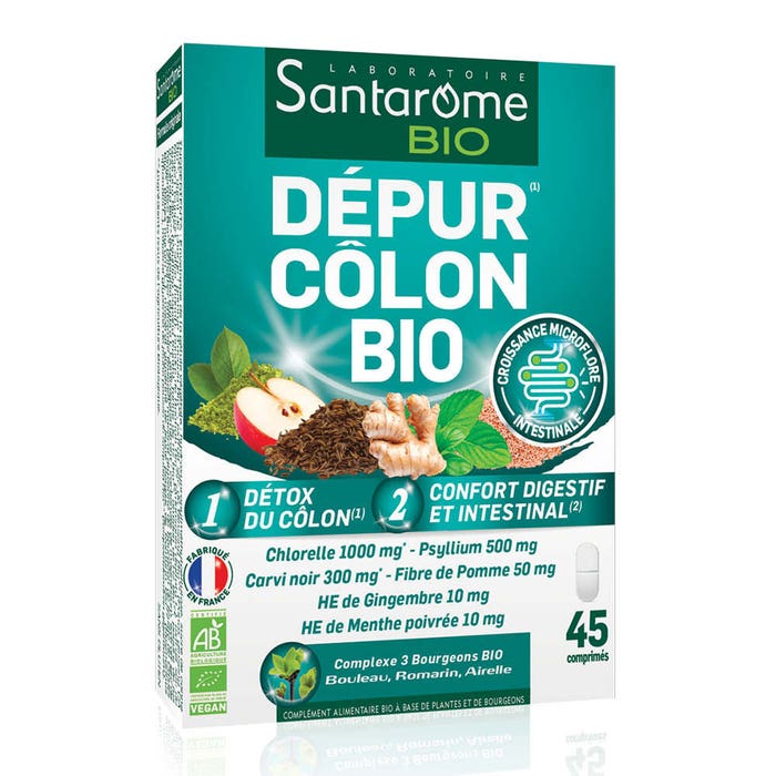 Santarome Dépur Côlon Détoxifie & purifie les intestins 45 comprimés