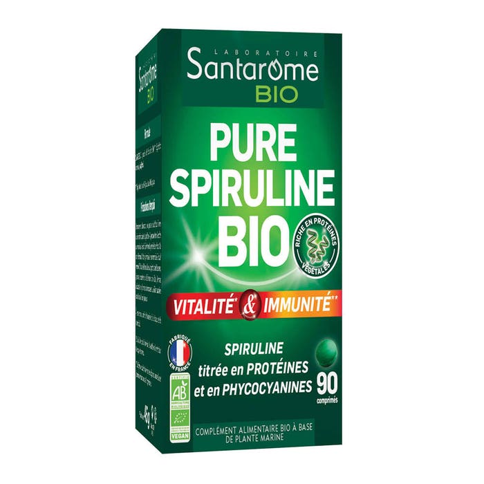 Santarome Pure spiruline Bio x 90 Gélules