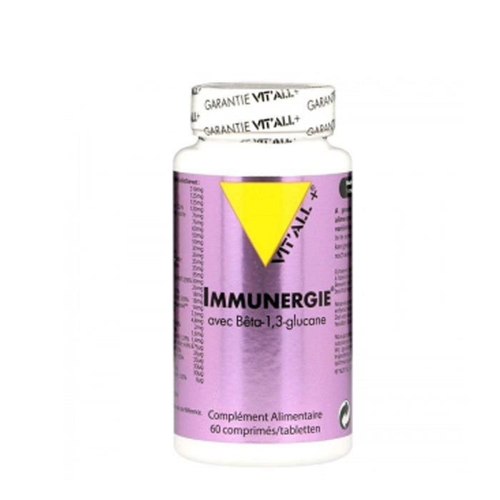 Immunergie Avec Beta- 1,3-glucane 60 Comprimes Vit'All+