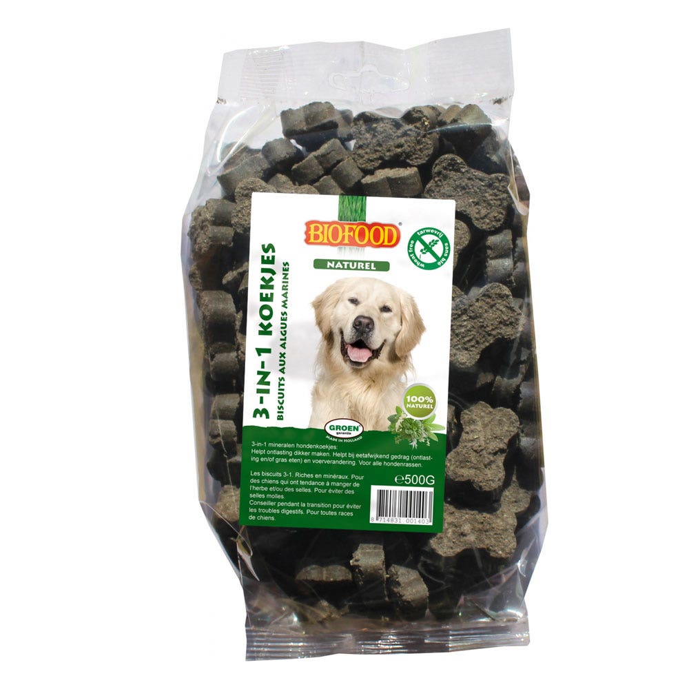 Biofood Biscuits 3-en-1 Aux Algues Pour Chien 500g