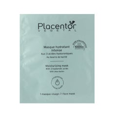 Placentor Végétal Masque hydratant intense Aux 3 acides hyaluroniques Au beurre de karité x1 unité