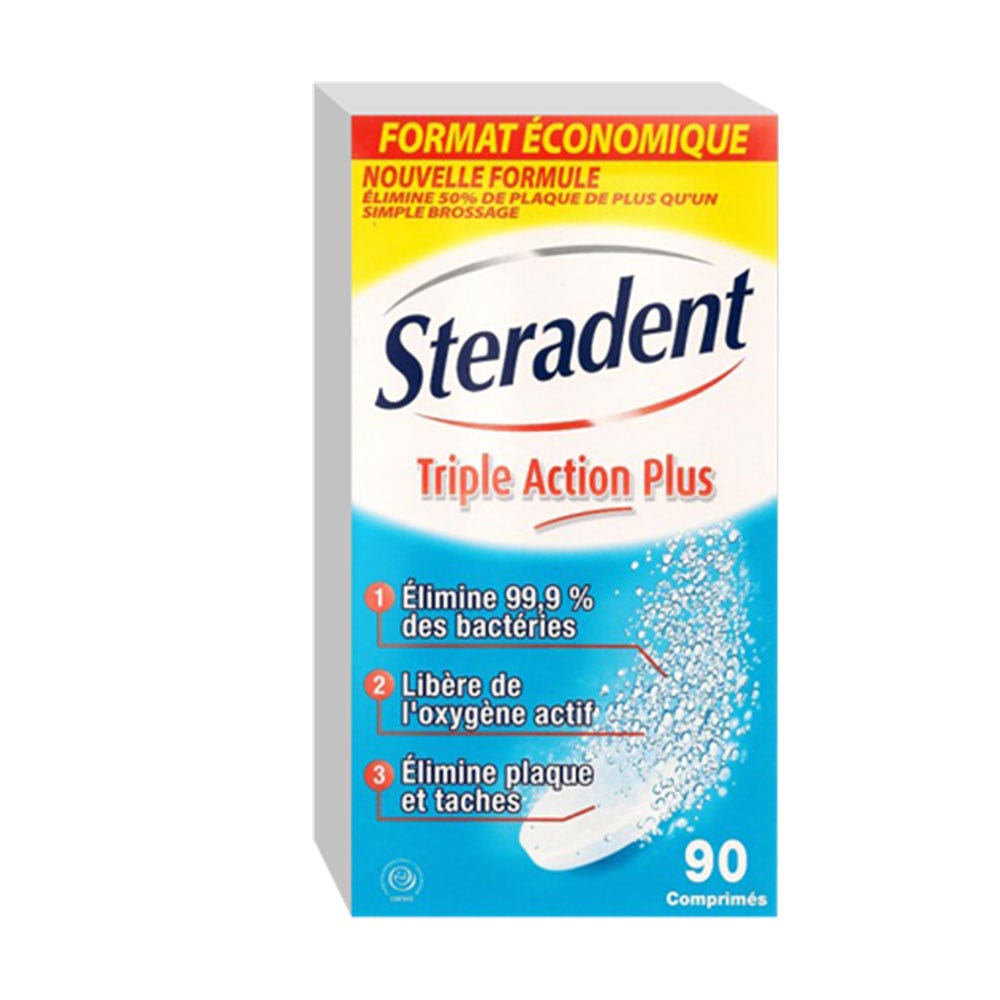 Steradent Triple Action 90 Comprimes