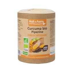 Nat&Form Curcuma Et Piperine Bio 200 Gelules