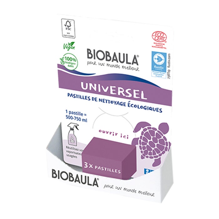 Pastilles de nettoyage écologiques - Universel - 3 pastilles Biobaula