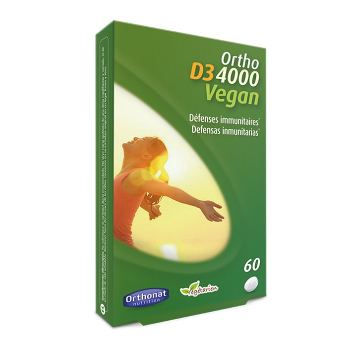 Ortho D3 4000 Vegan 60 comprimés Défenses Immunitaires Orthonat