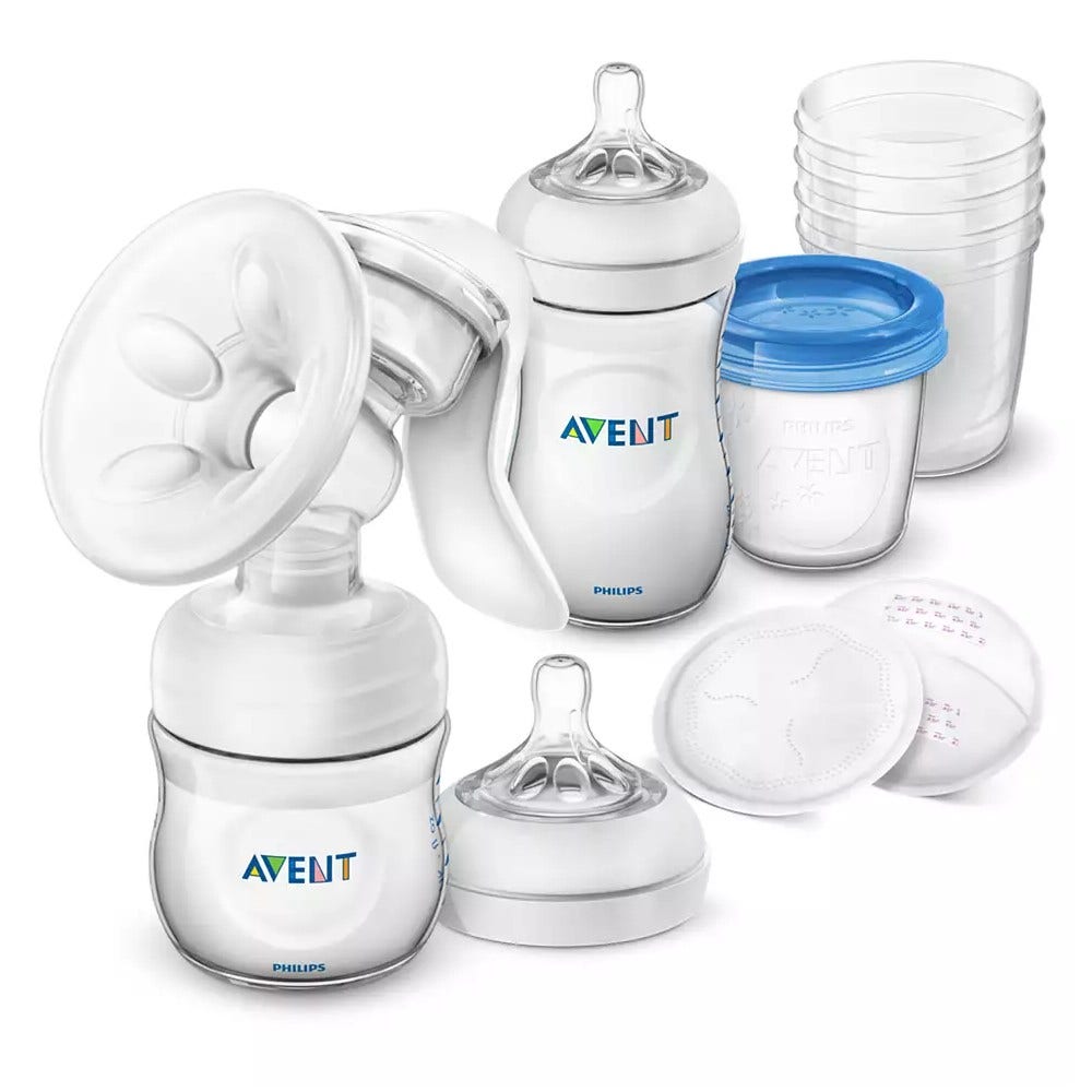 Avent Natural Response Tire-Lait manuel avec accessoires de conservation