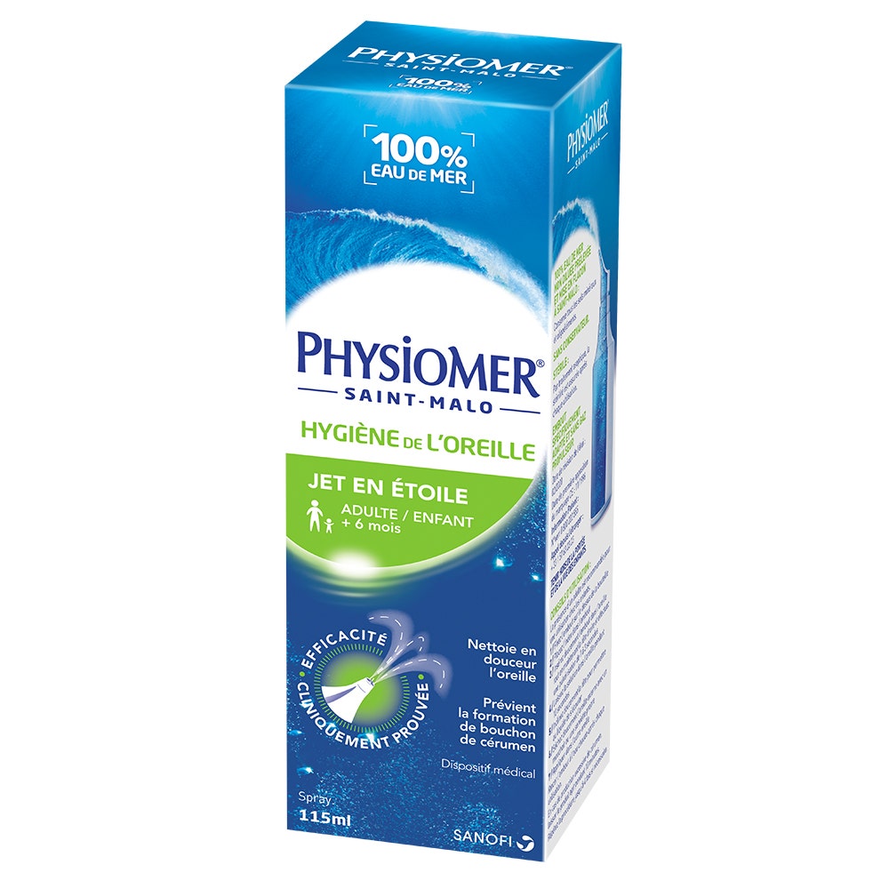Physiomer Jet en etoile Hygiene Oreille Adulte et enfant 115ml