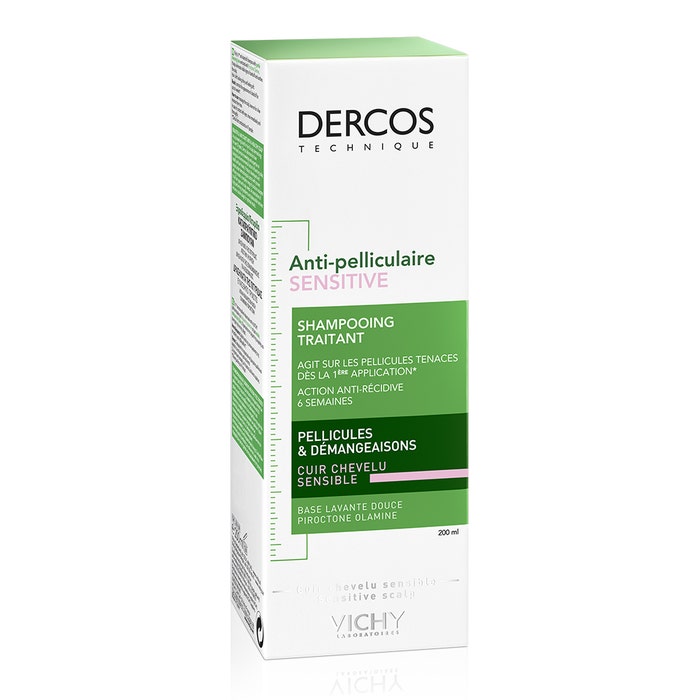 Vichy Dercos Shampooing Anti Pelliculaire Sensitive Cuir Chevelu Sensible 200ml