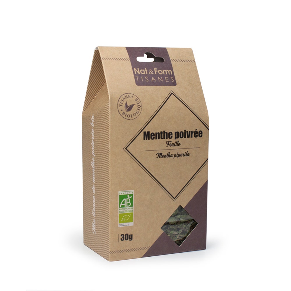 Nat&Form Tisane Menthe Poivrée Feuille Bio 30g