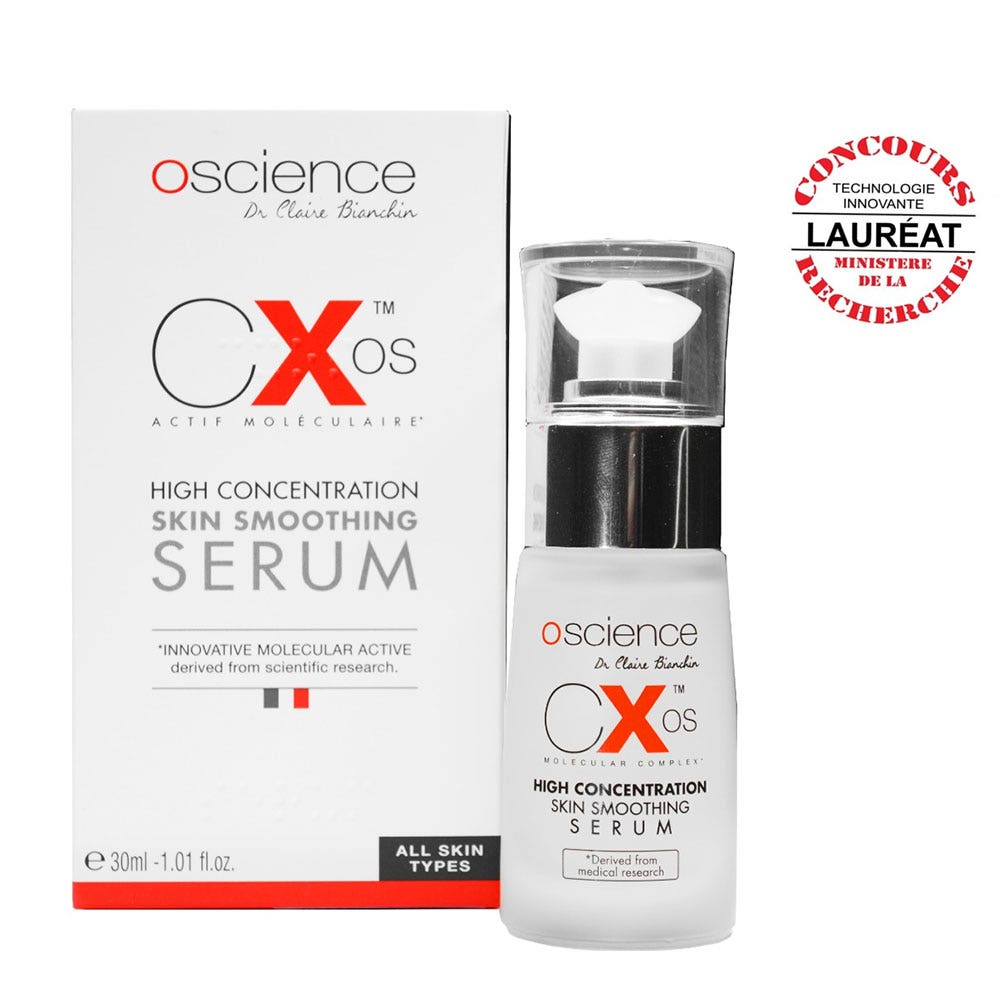 Oscience SERUM LISSANT CUTANE HAUTE CONCENTRATION Jour et nuit tous types de peaux au CXOS breveté 30ml