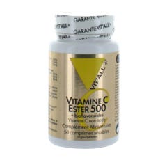 Vitamine C Ester 500 50 Comprimés Vit'All+